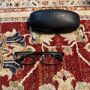 Salvatore Ferragamo Eyeglasses Prescription Unisex Black Frames